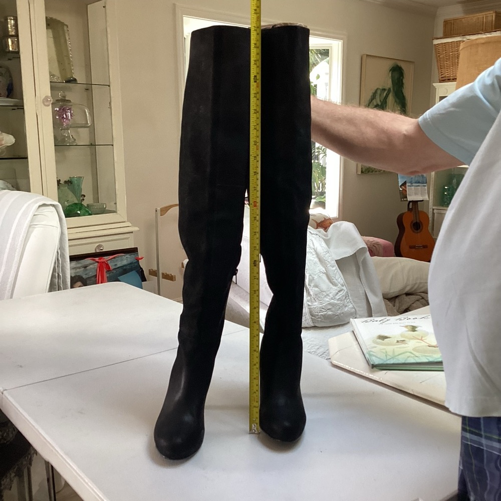 Aldo black suede thigh high size 9